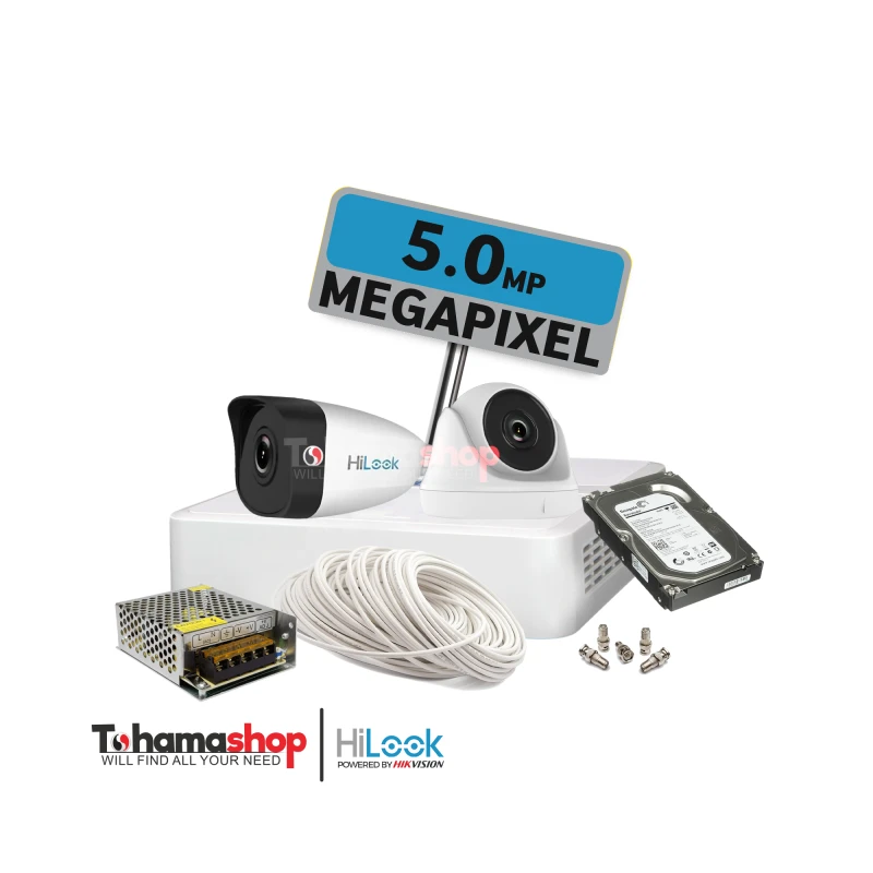 عرض 2 كاميرا مراقبة هاى لوك دقة 5 ميجا