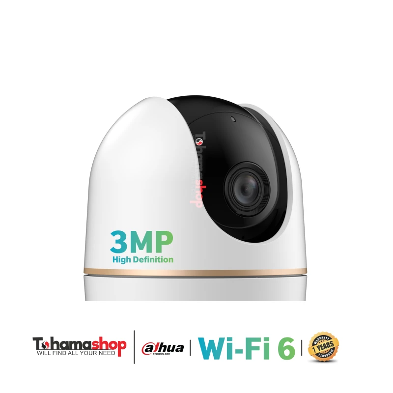 كاميرا داهوا واي فاي داخلية ثابتة البؤرة بدقة 3 ميجابكسل مزودة بتقنية واي فاي للتحريك والإمالة